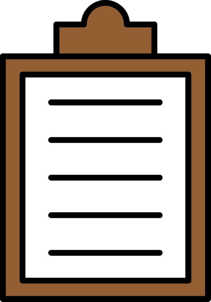 Clipboard Line Filled Icon vector