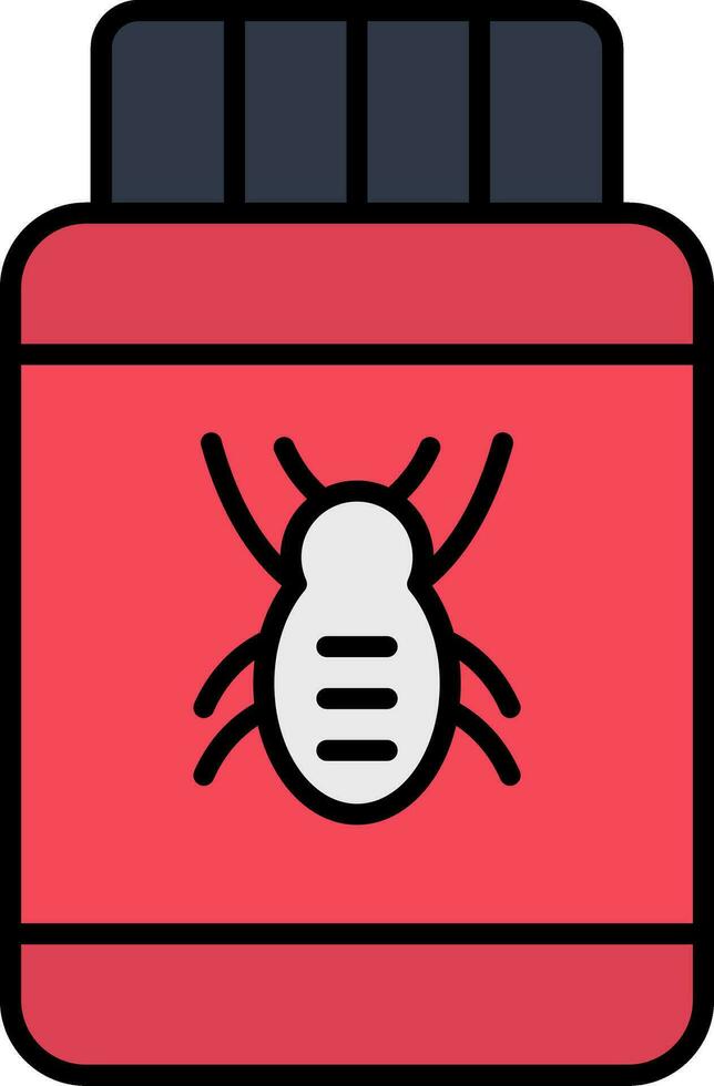 Pesticide Line Filled Icon vector