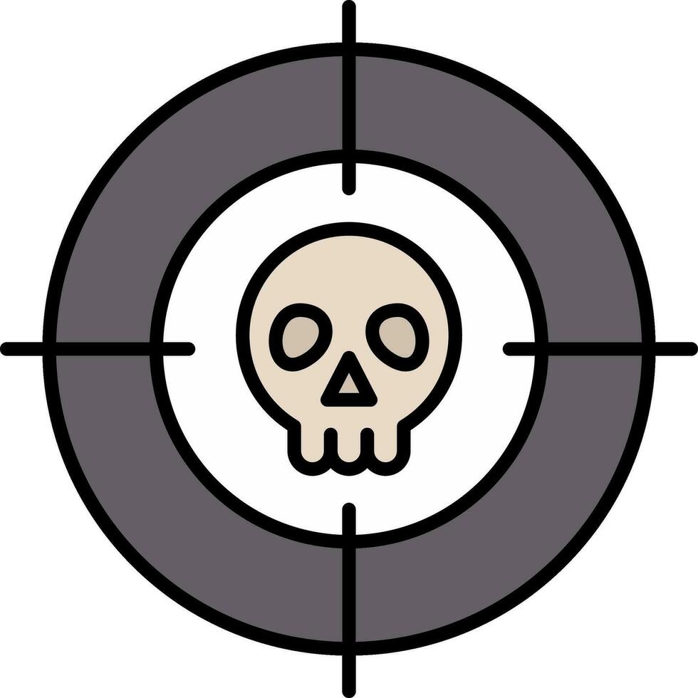 Targeted Line Filled Icon vector