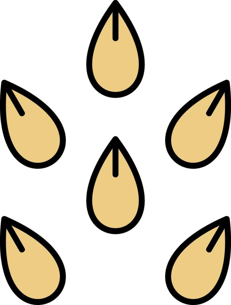 Seeds Line Filled Icon vector