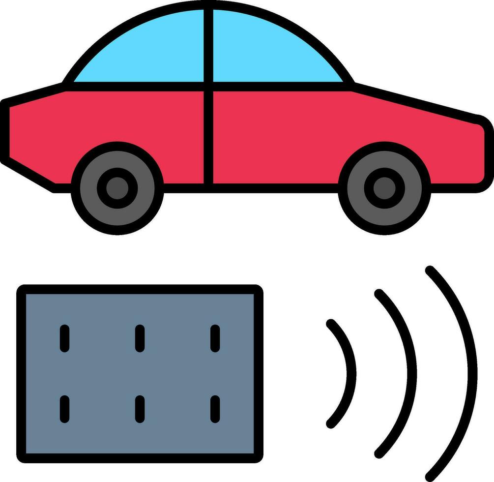 Remote Vehicle Line Filled Icon vector