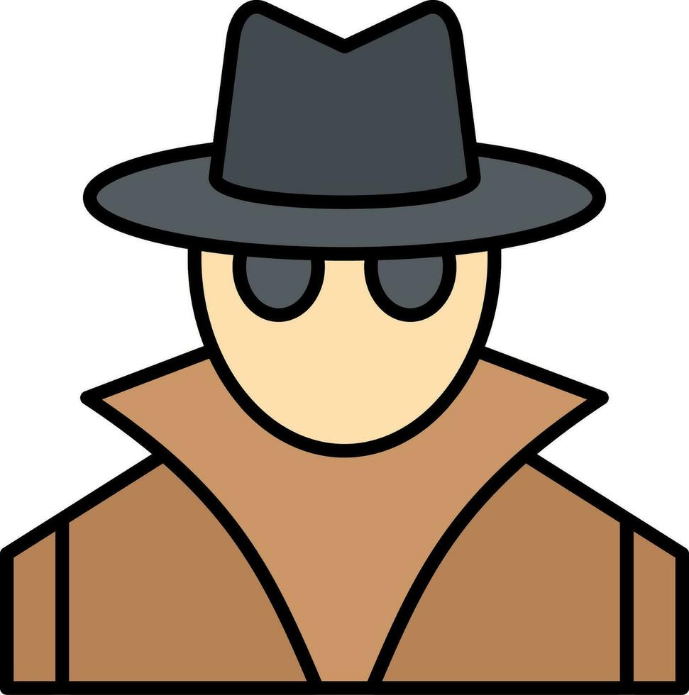 Spy Line Filled Icon vector