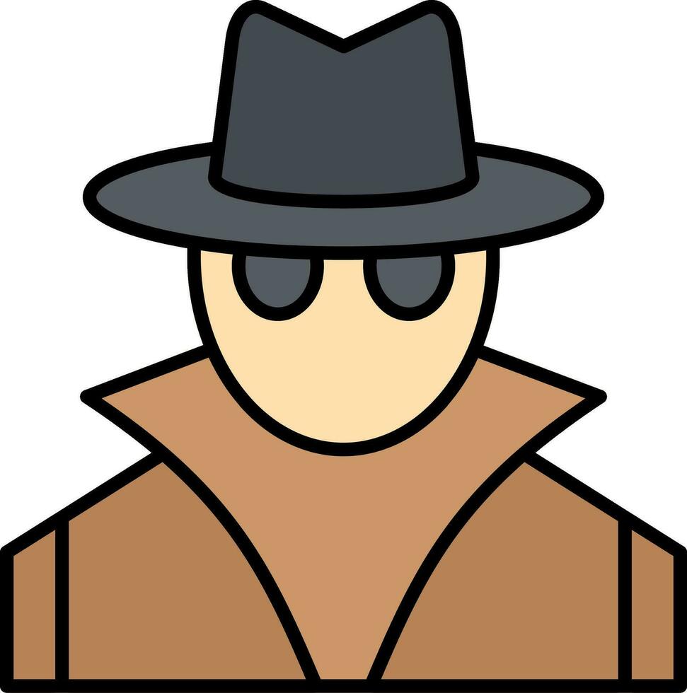 Spy Line Filled Icon vector