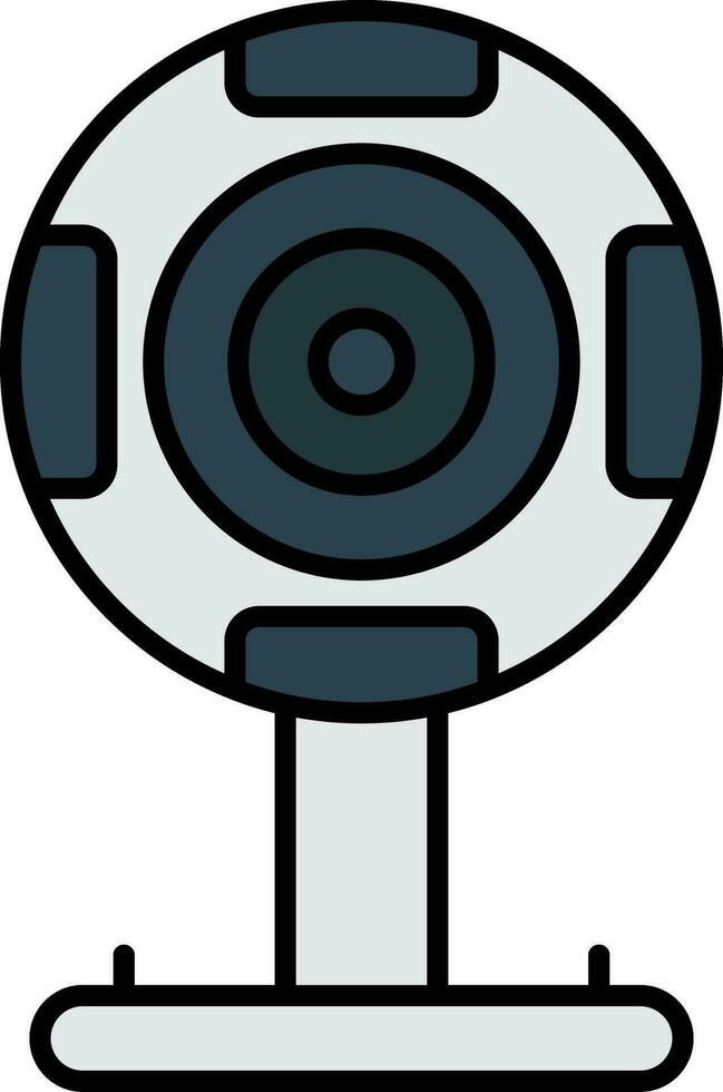 Webcam Line Filled Icon vector