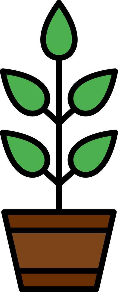 Plant Line Filled Icon vector