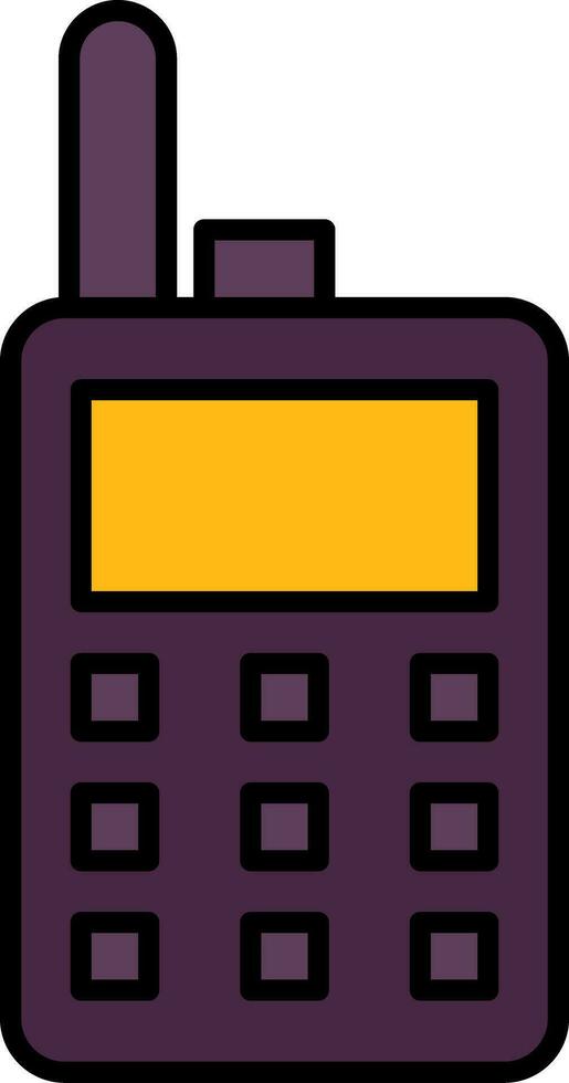 Walkie Talkie Line Filled Icon vector