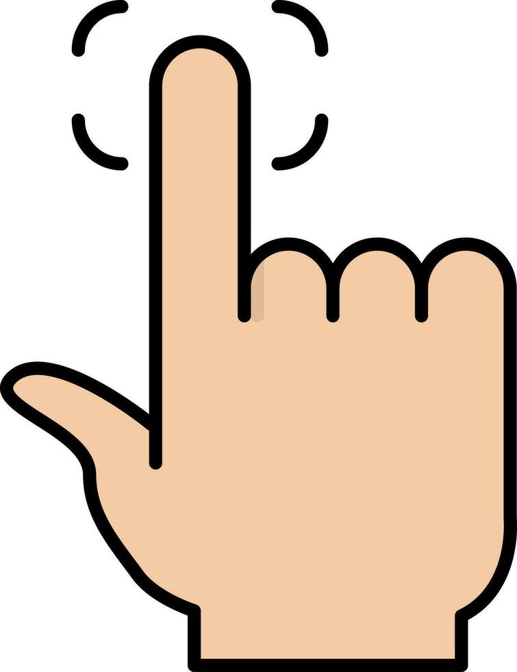 Finger Print Line Filled Icon vector