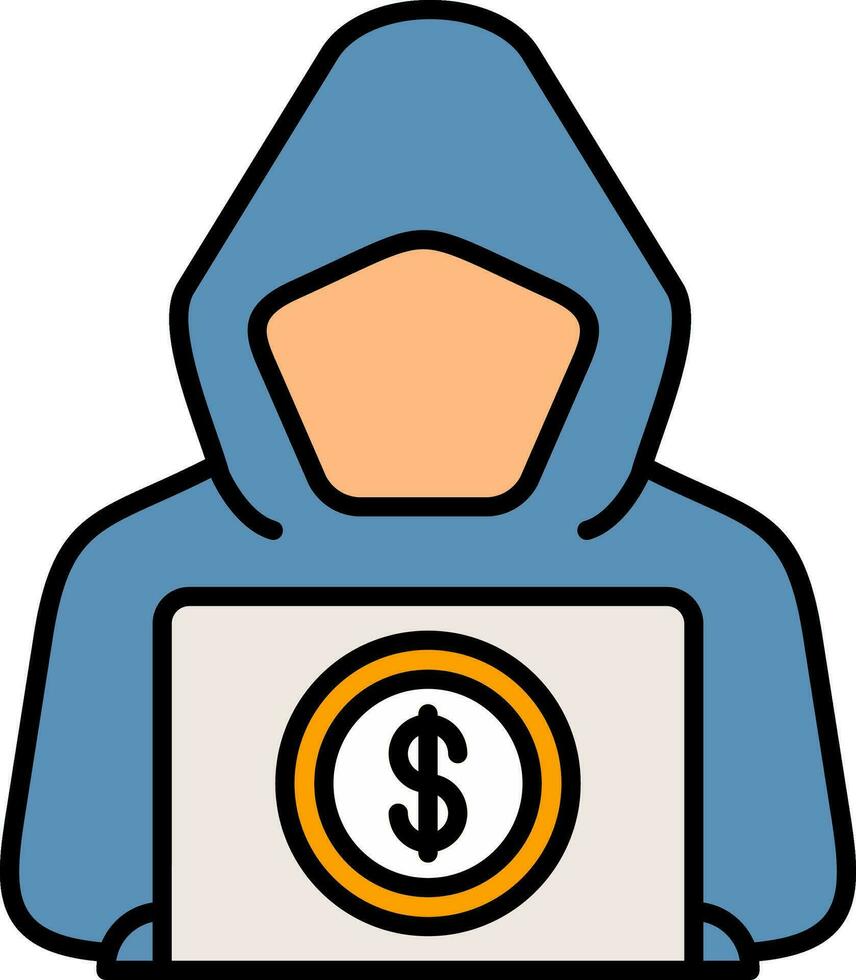 Money Laundering Line Filled Icon vector