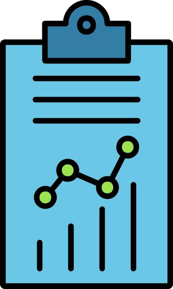 Report Line Filled Icon vector