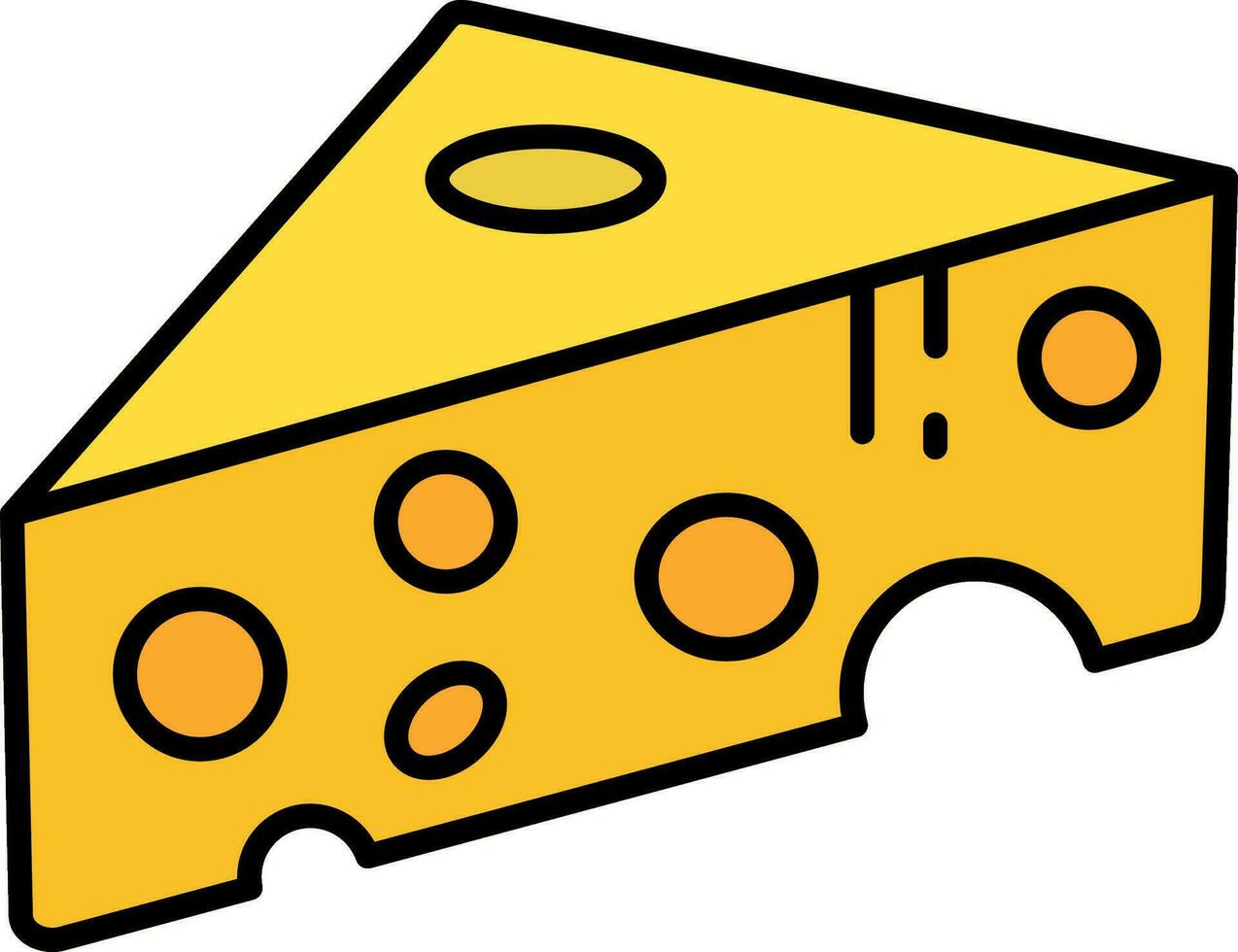 Cheese Line Filled Icon vector