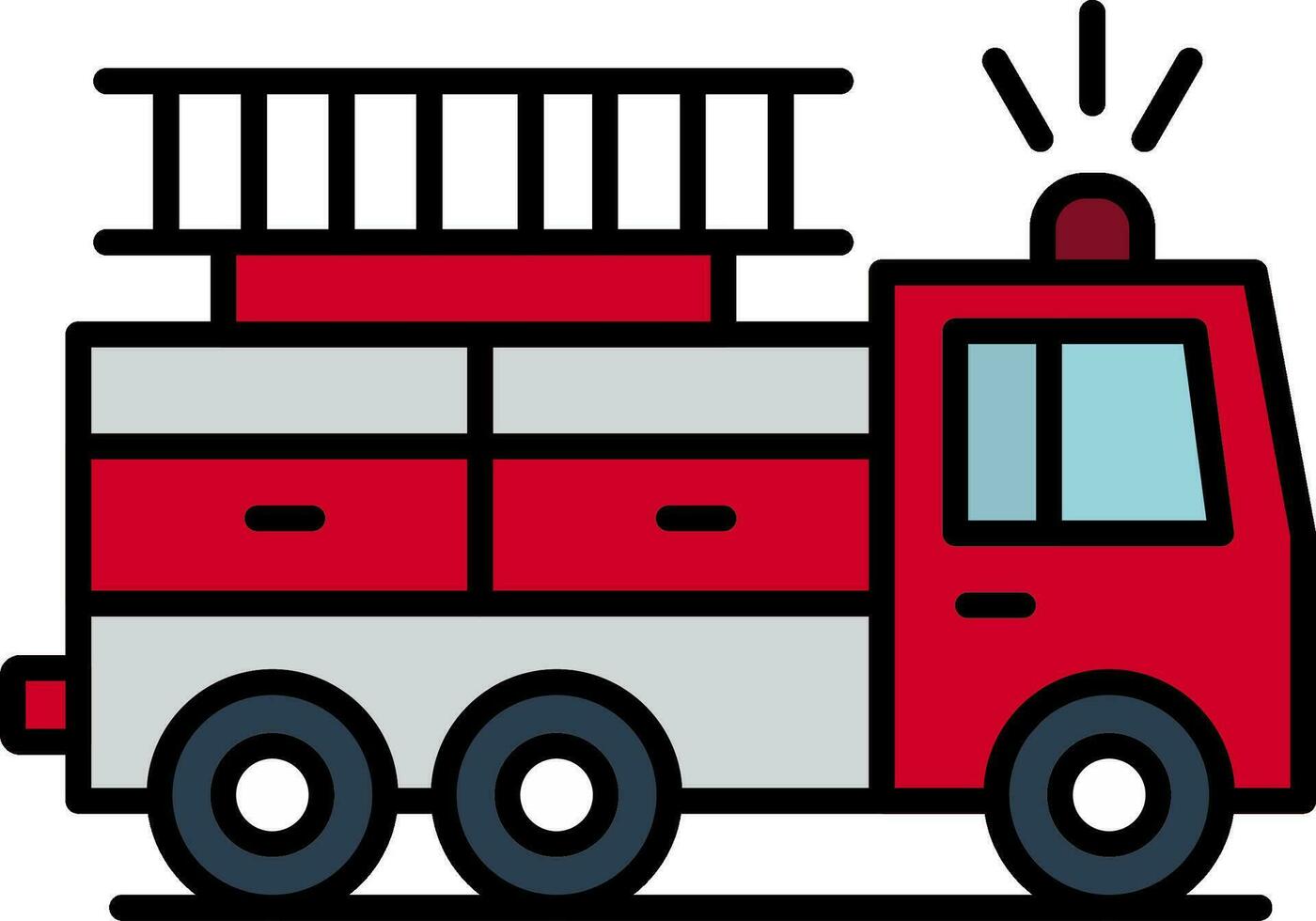 Fire Brigade Line Filled Icon vector