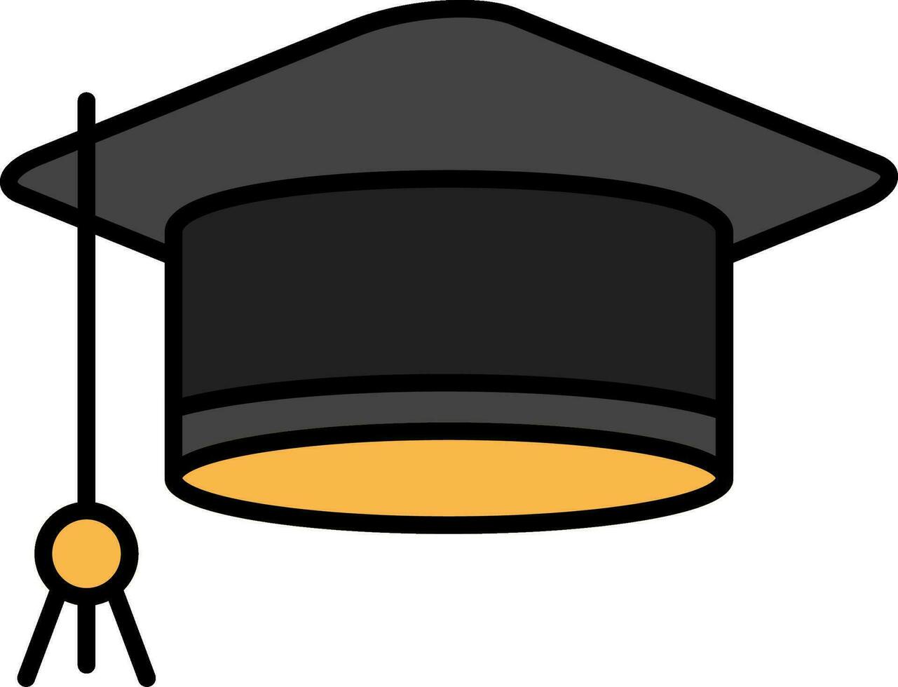 Mortarboard Line Filled Icon vector