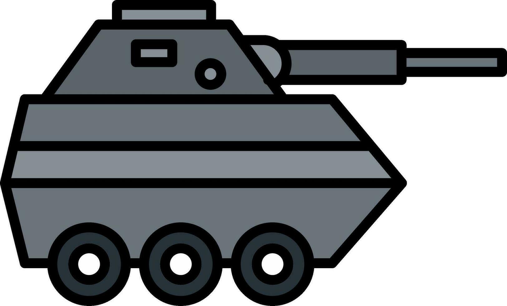 infantería camioneta línea lleno icono vector