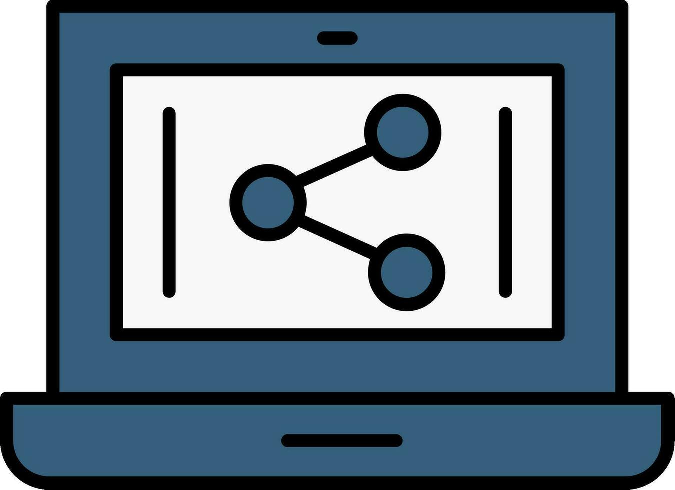 Share Line Filled Icon vector