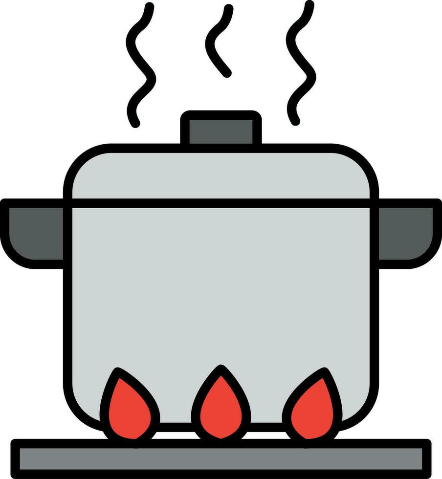 Boiling Line Filled Icon vector