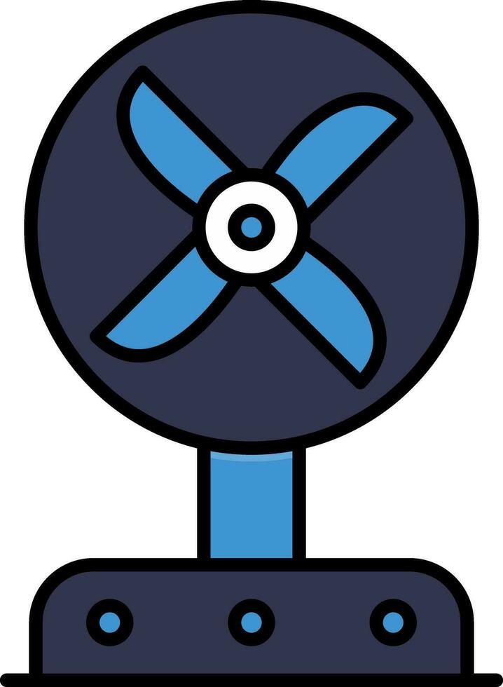 Fan Line Filled Icon vector