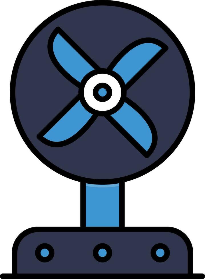 Fan Line Filled Icon vector