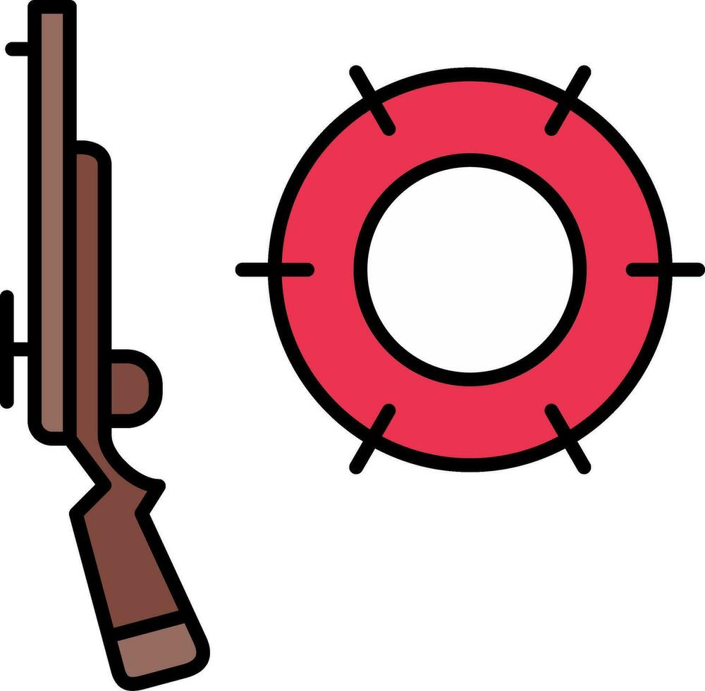 Hunting Line Filled Icon vector