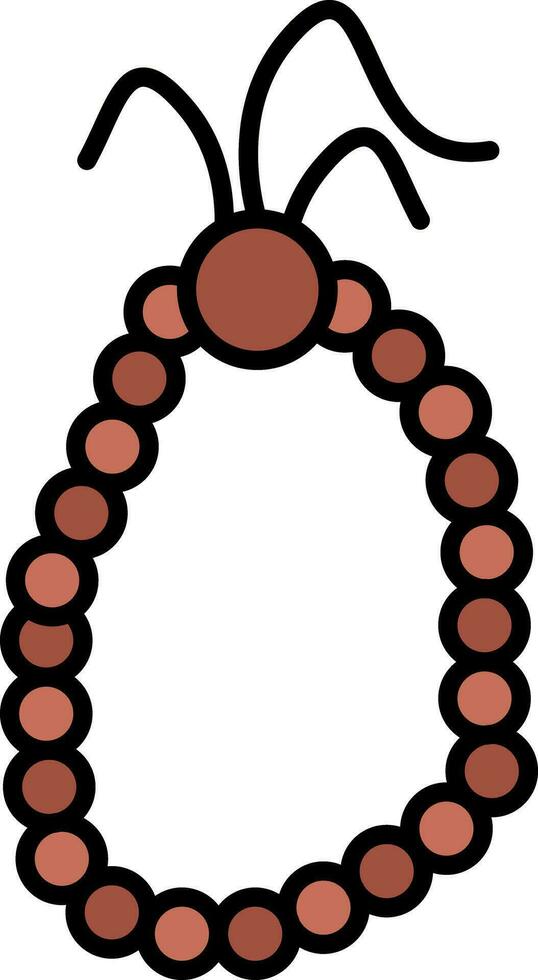 Prayer Beads Line Filled Icon vector