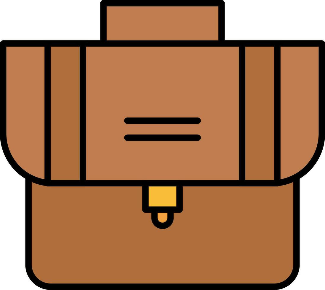 Suitcase Line Filled Icon vector