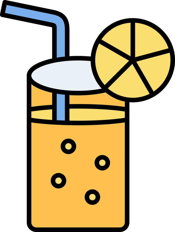 Lemonade Line Filled Icon vector