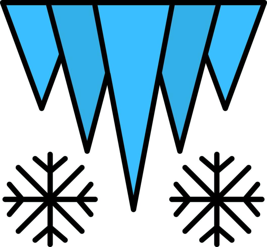 Icicle Line Filled Icon vector