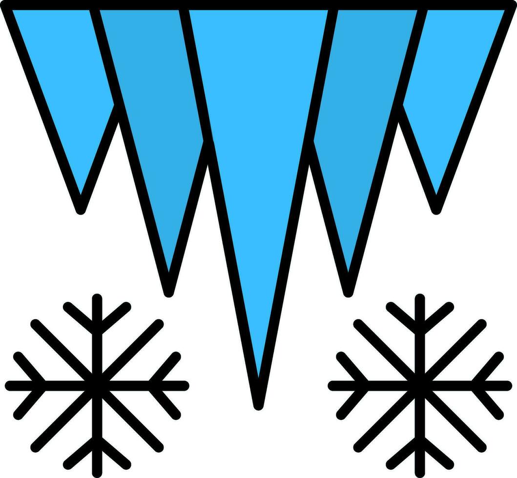 Icicle Line Filled Icon vector