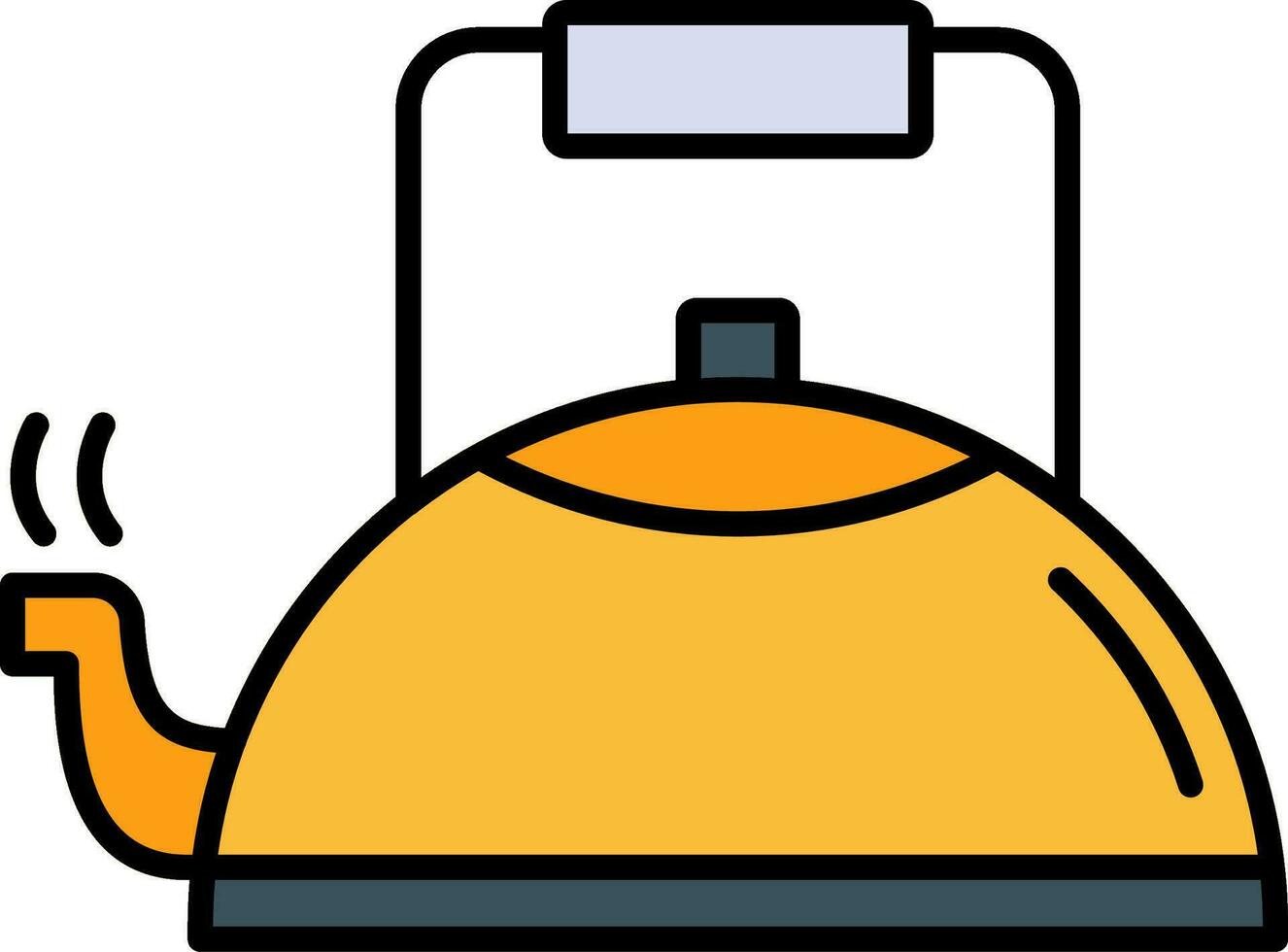 Kettle Line Filled Icon vector