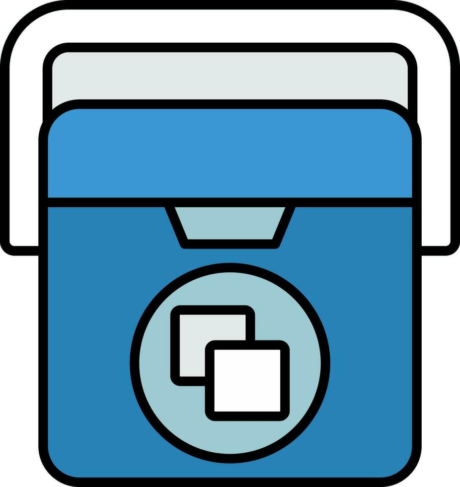 hielo caja línea lleno icono vector