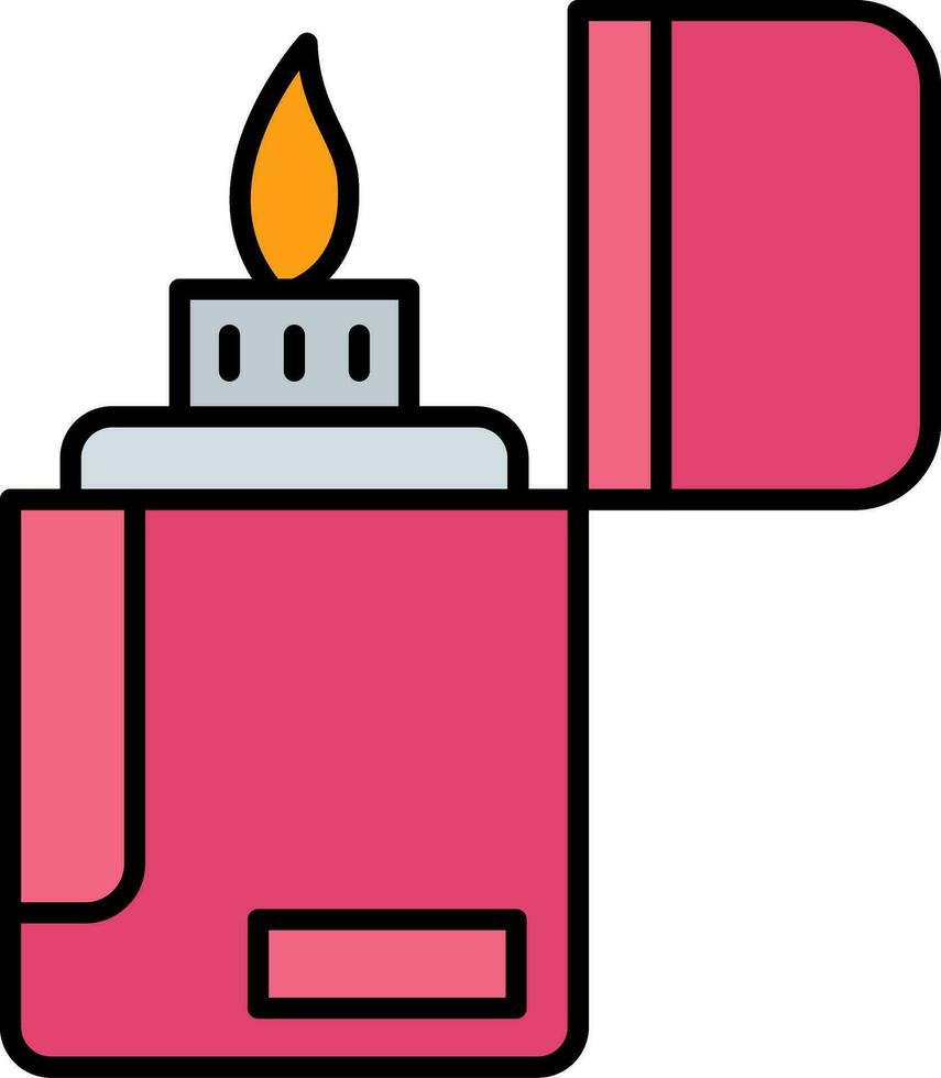 Lighter Line Filled Icon vector