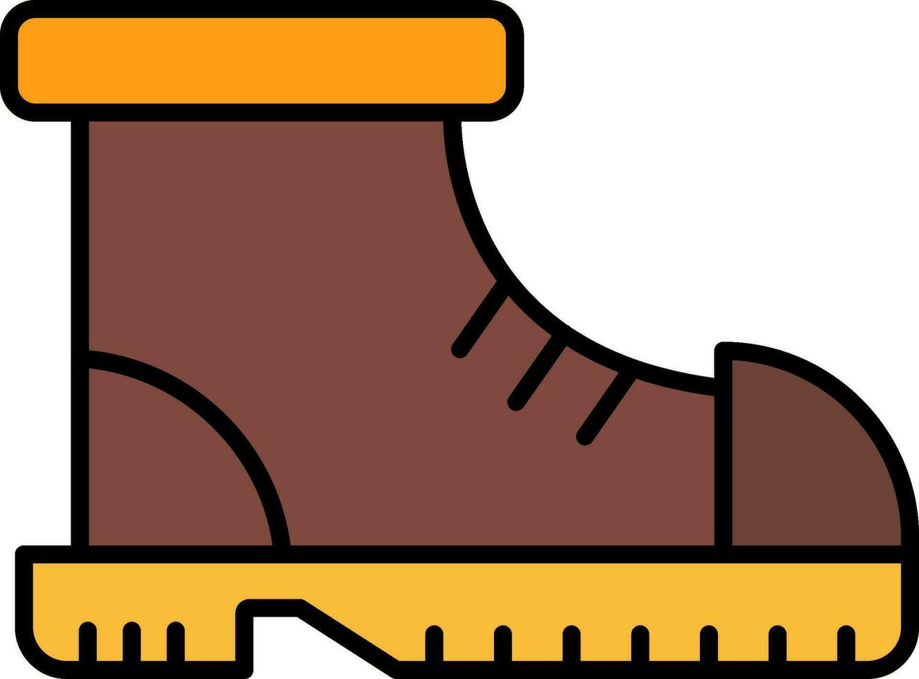 Boot Line Filled Icon vector