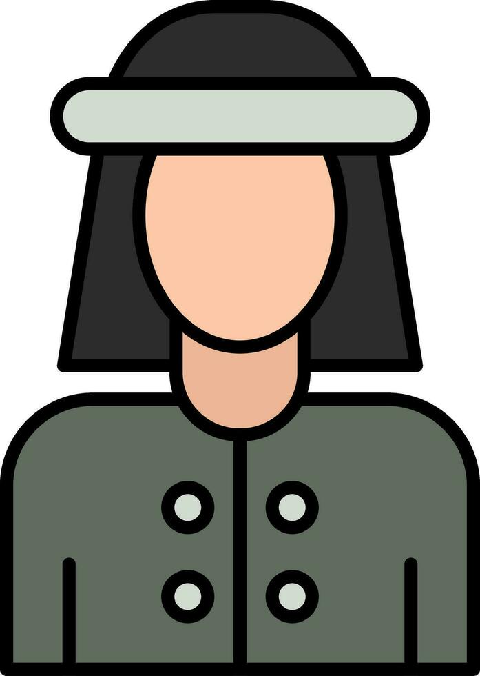 Islamic Man Line Filled Icon vector