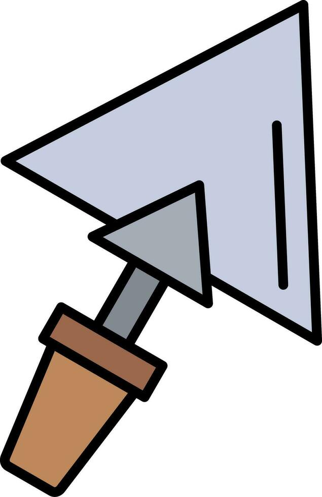 Plastering Trowel Line Filled Icon vector