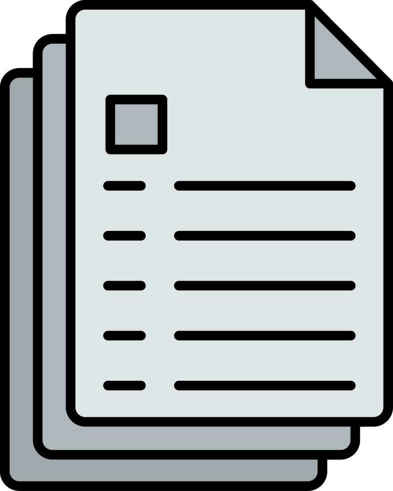 Files Line Filled Icon vector