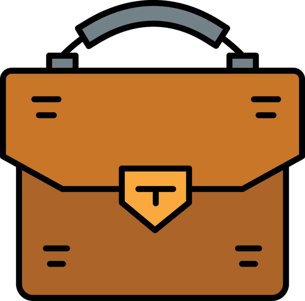 Briefcase Line Filled Icon vector