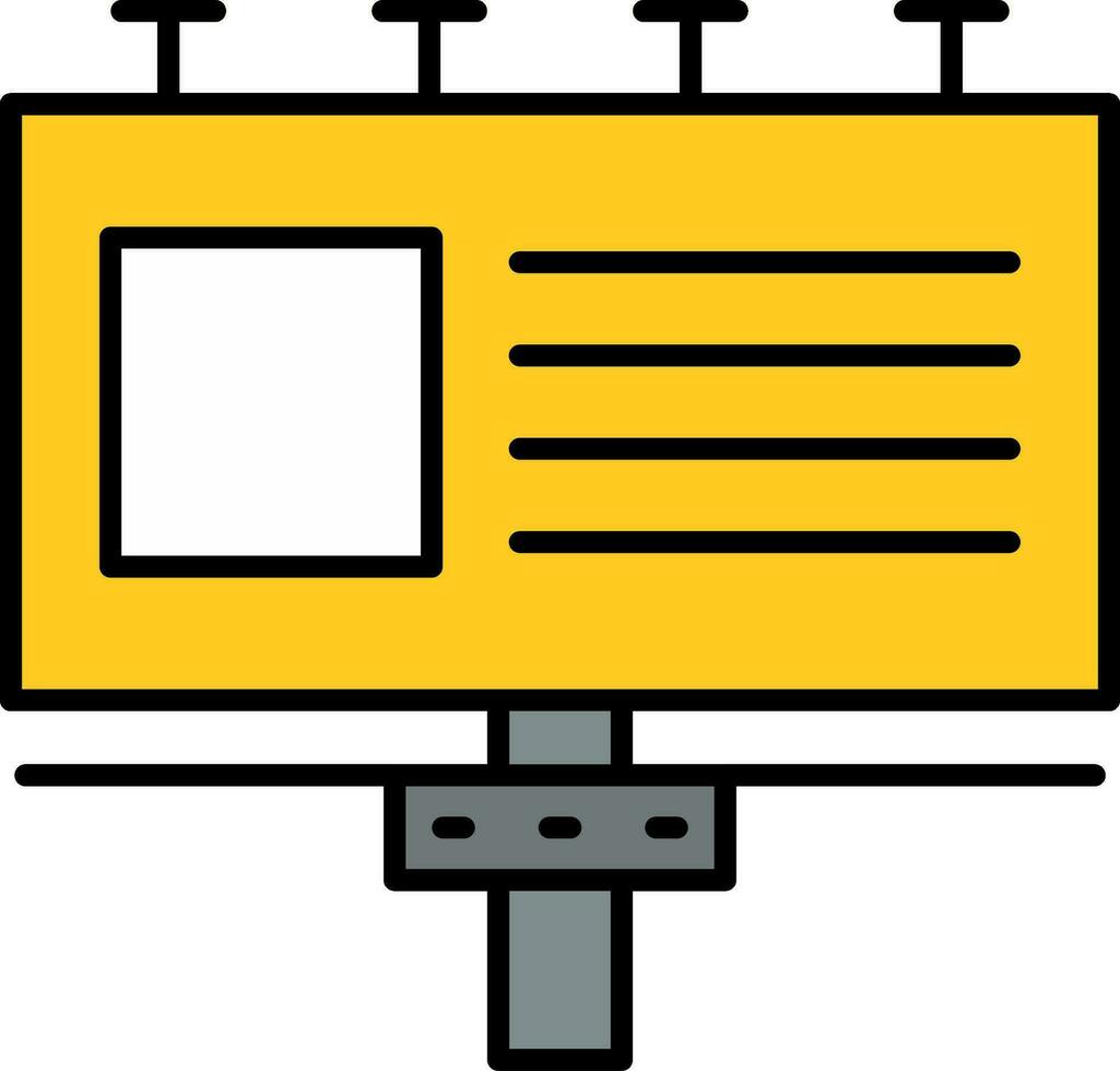 Billboards Line Filled Icon vector