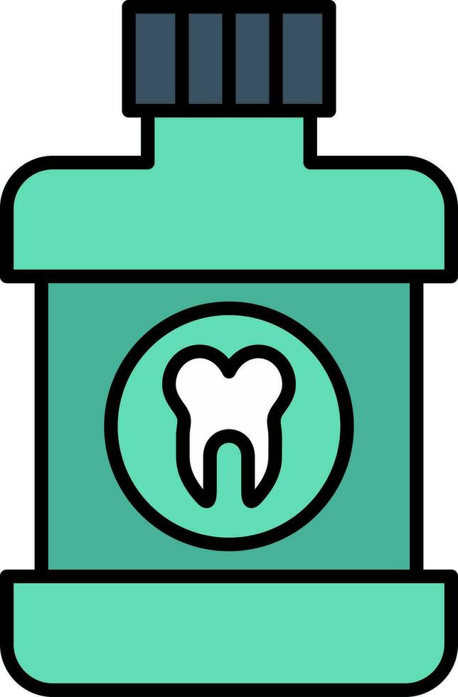 Mouthwash Line Filled Icon vector