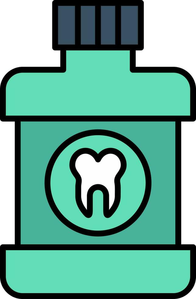 Mouthwash Line Filled Icon vector