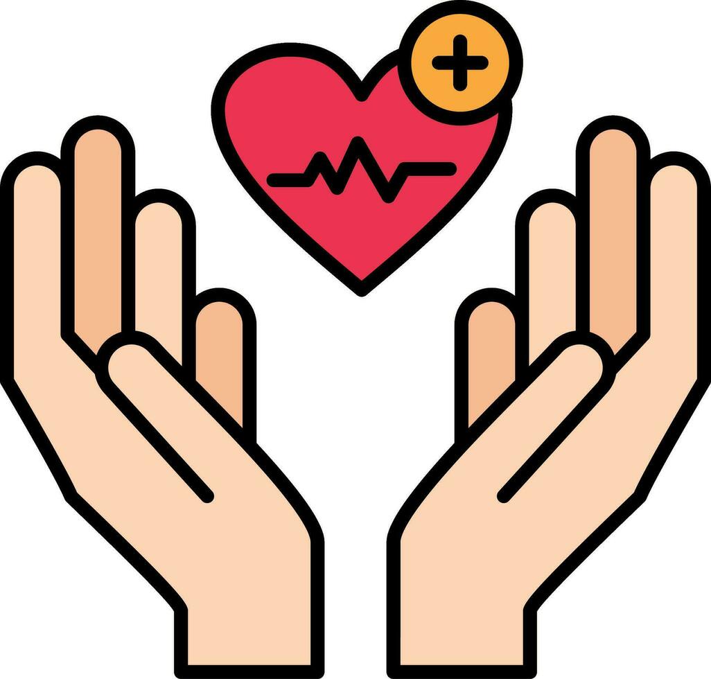 Healthcare Line Filled Icon vector