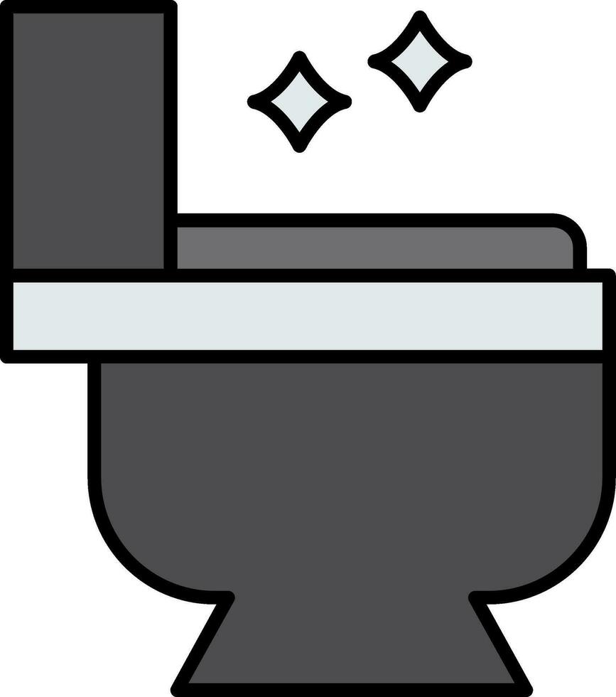 Toilet Line Filled Icon vector