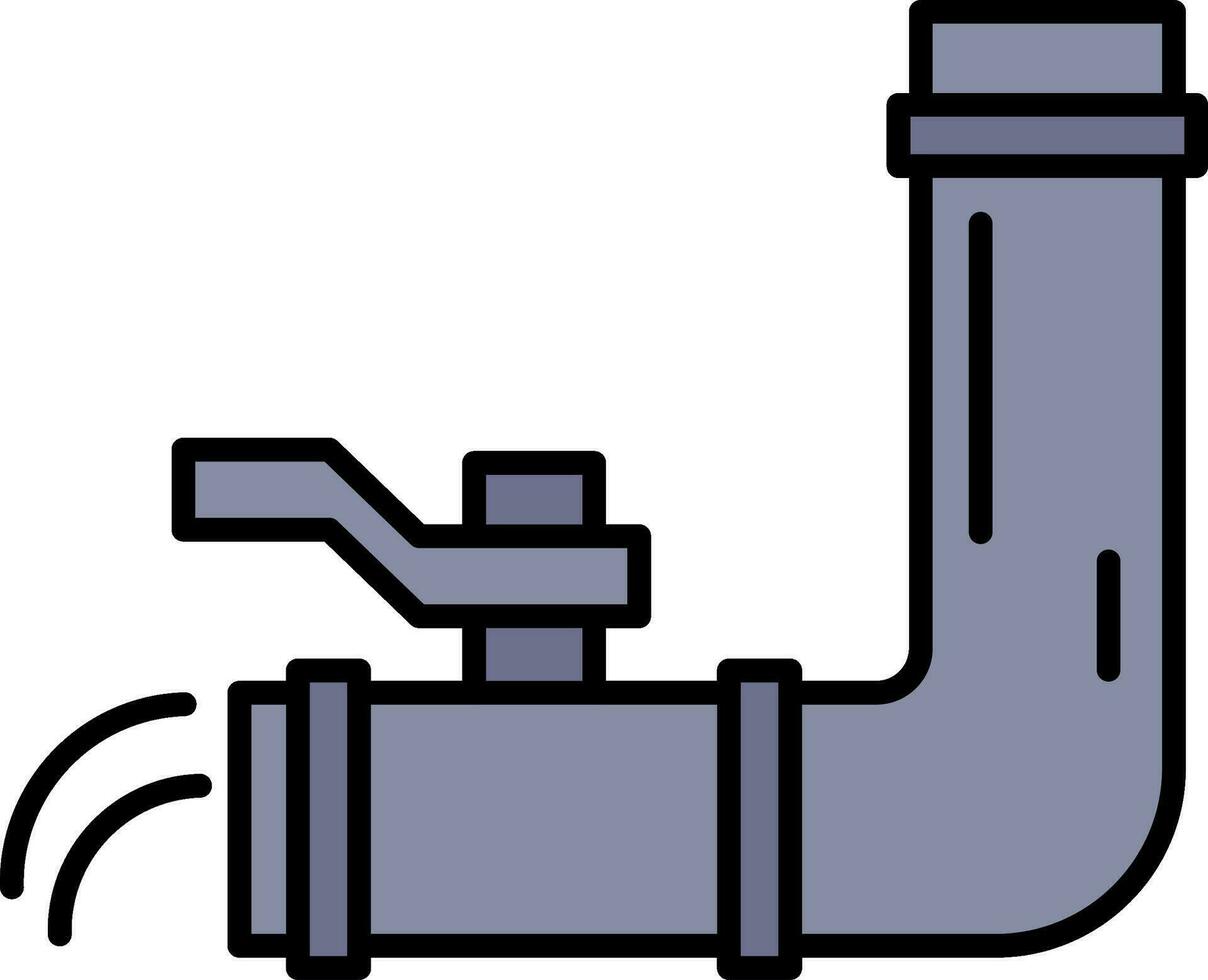 agua suministro línea lleno icono vector