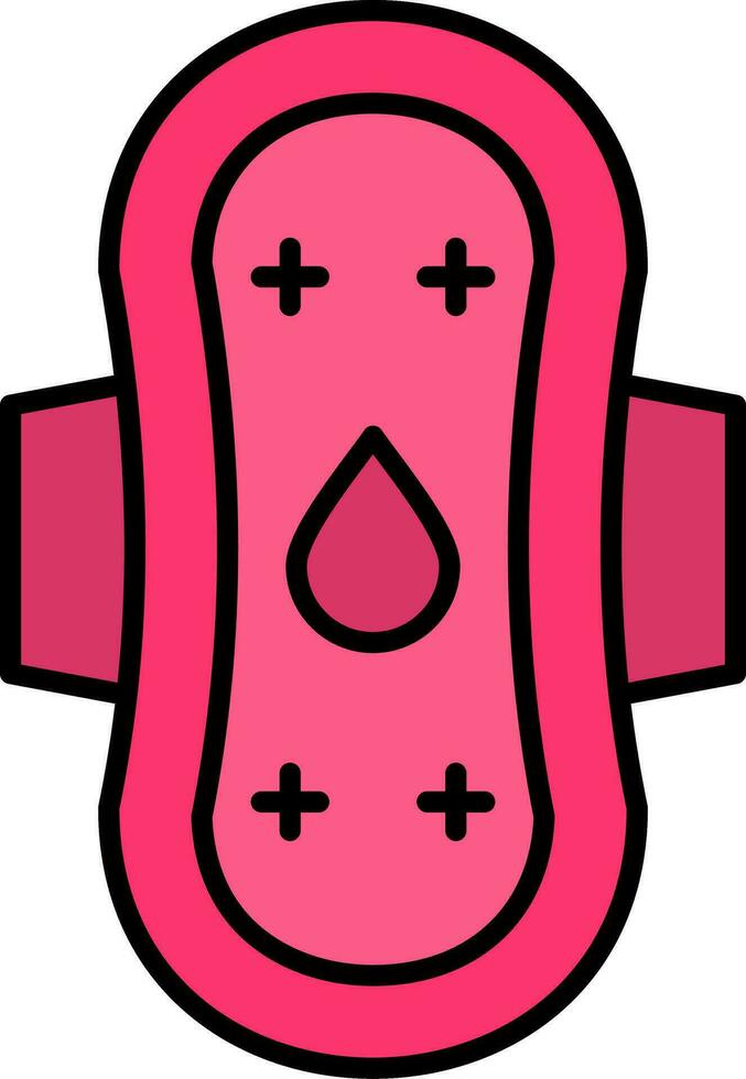 Sanitary Towel Line Filled Icon vector