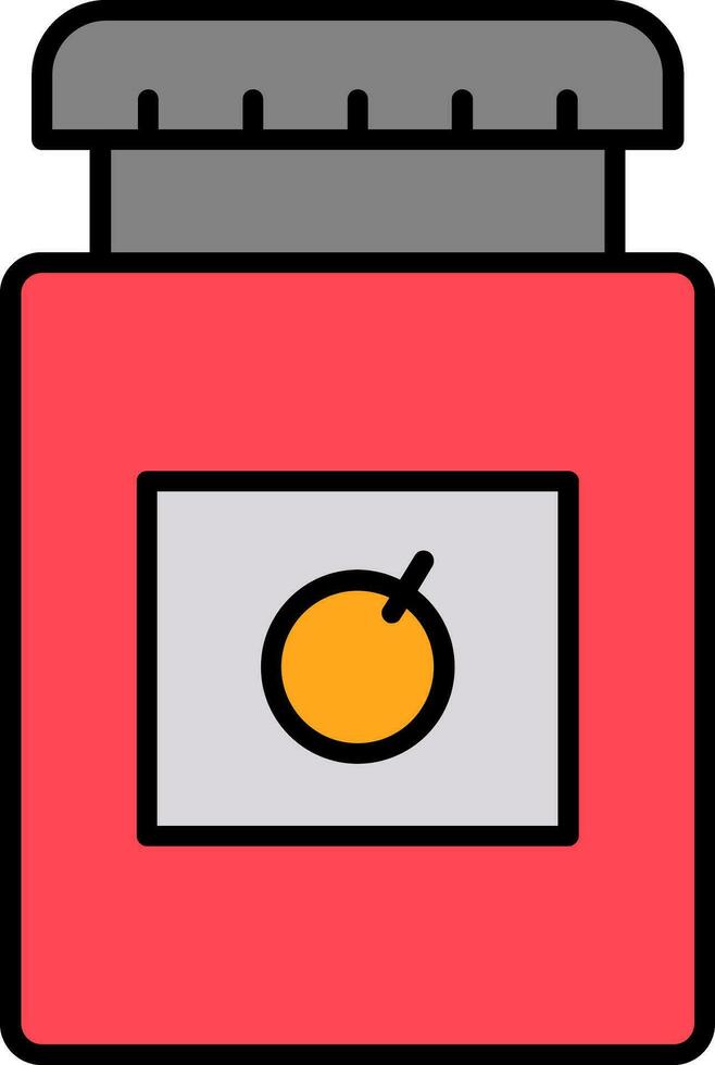 Jam Jar Line Filled Icon vector