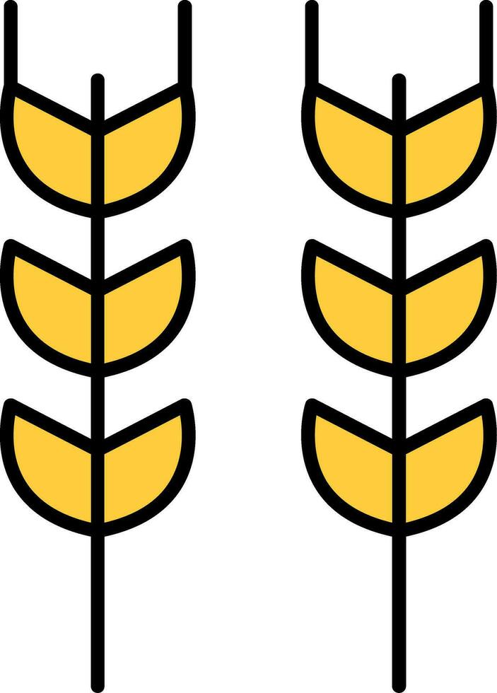 Wheat Line Filled Icon vector