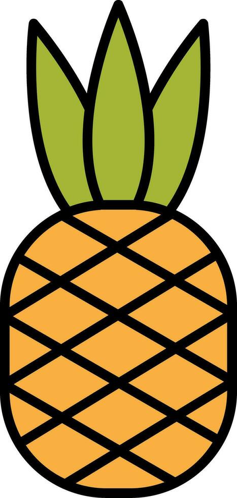 Pineapple Line Filled Icon vector