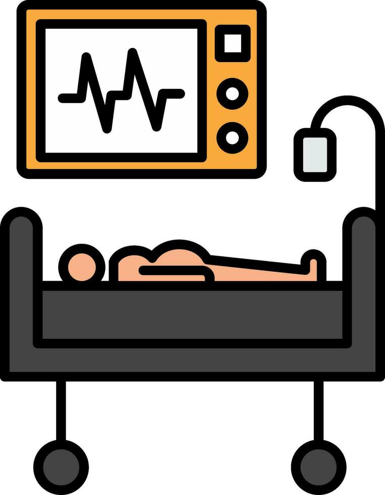 Medical Treatment Line Filled Icon vector