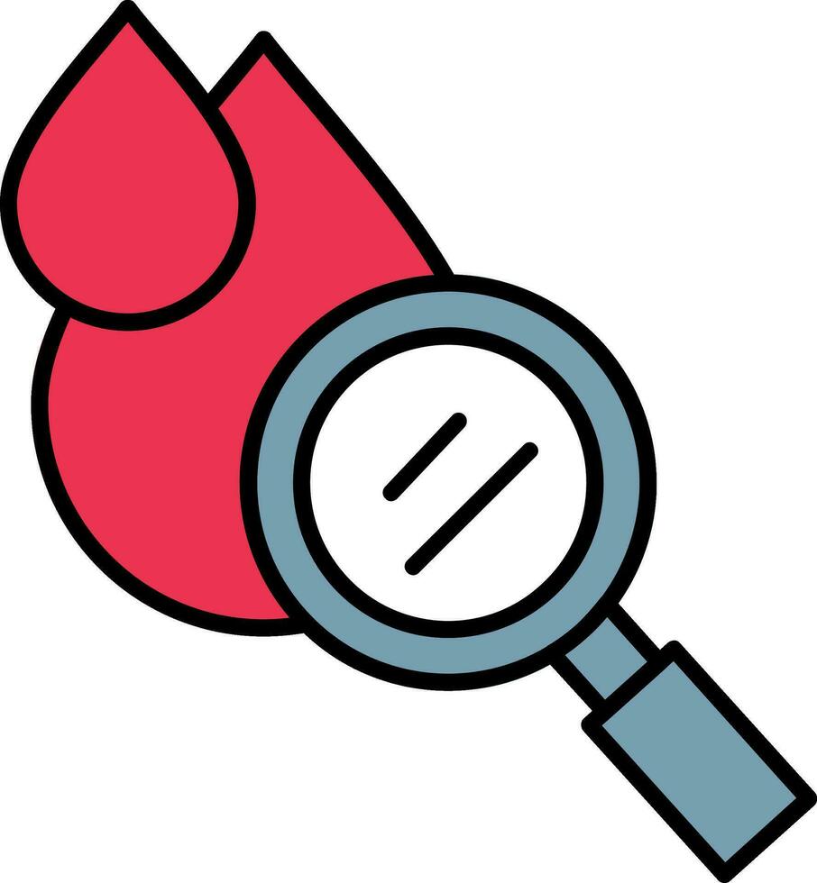 Hematology Line Filled Icon vector