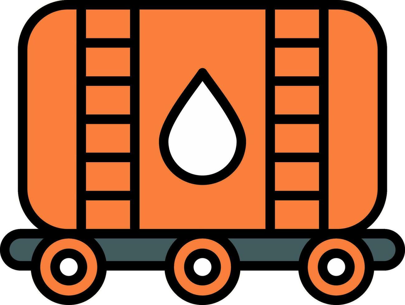 Oil Tank Line Filled Icon vector