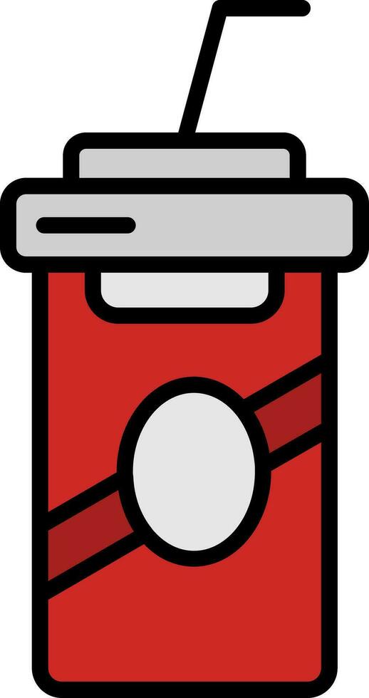 Soft drink Line Filled Icon vector