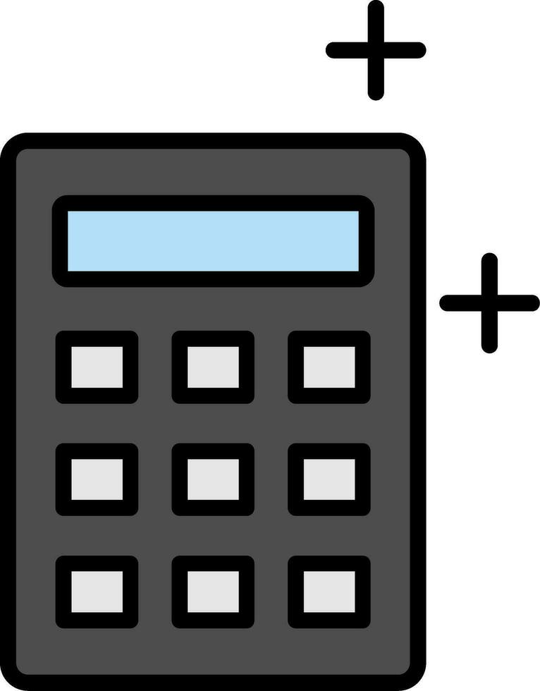 Calculator Line Filled Icon vector